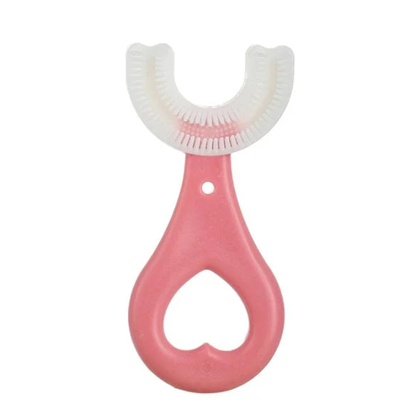 360° U-Shaped Baby Toothbrush – Soft Silicone Teeth Cleaning Brush for Kids & Toddlers