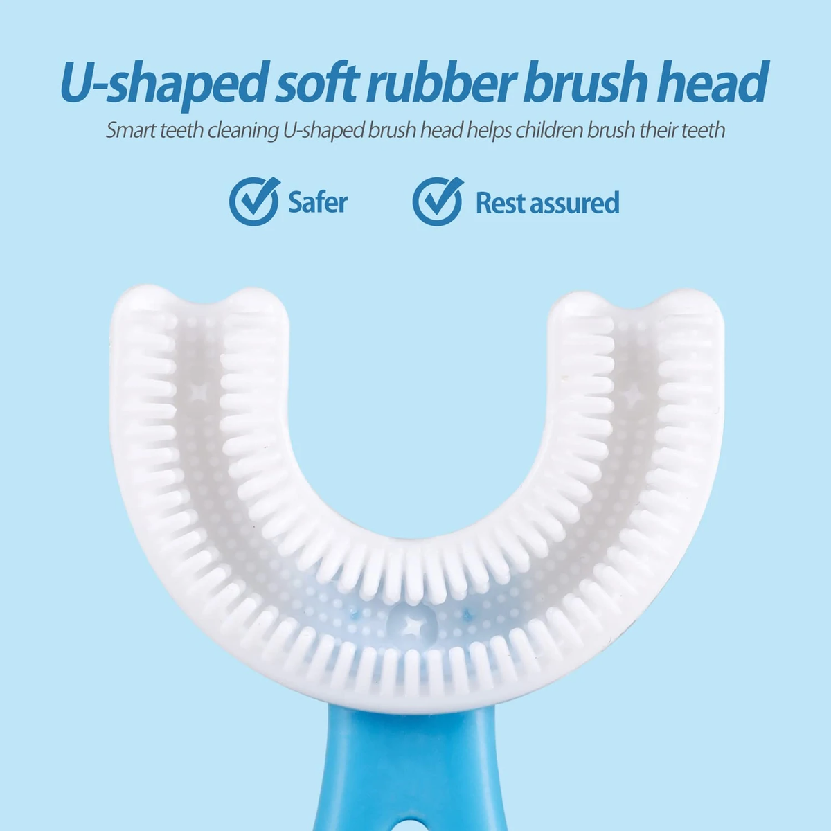 360° U-Shaped Baby Toothbrush – Soft Silicone Teeth Cleaning Brush for Kids & Toddlers