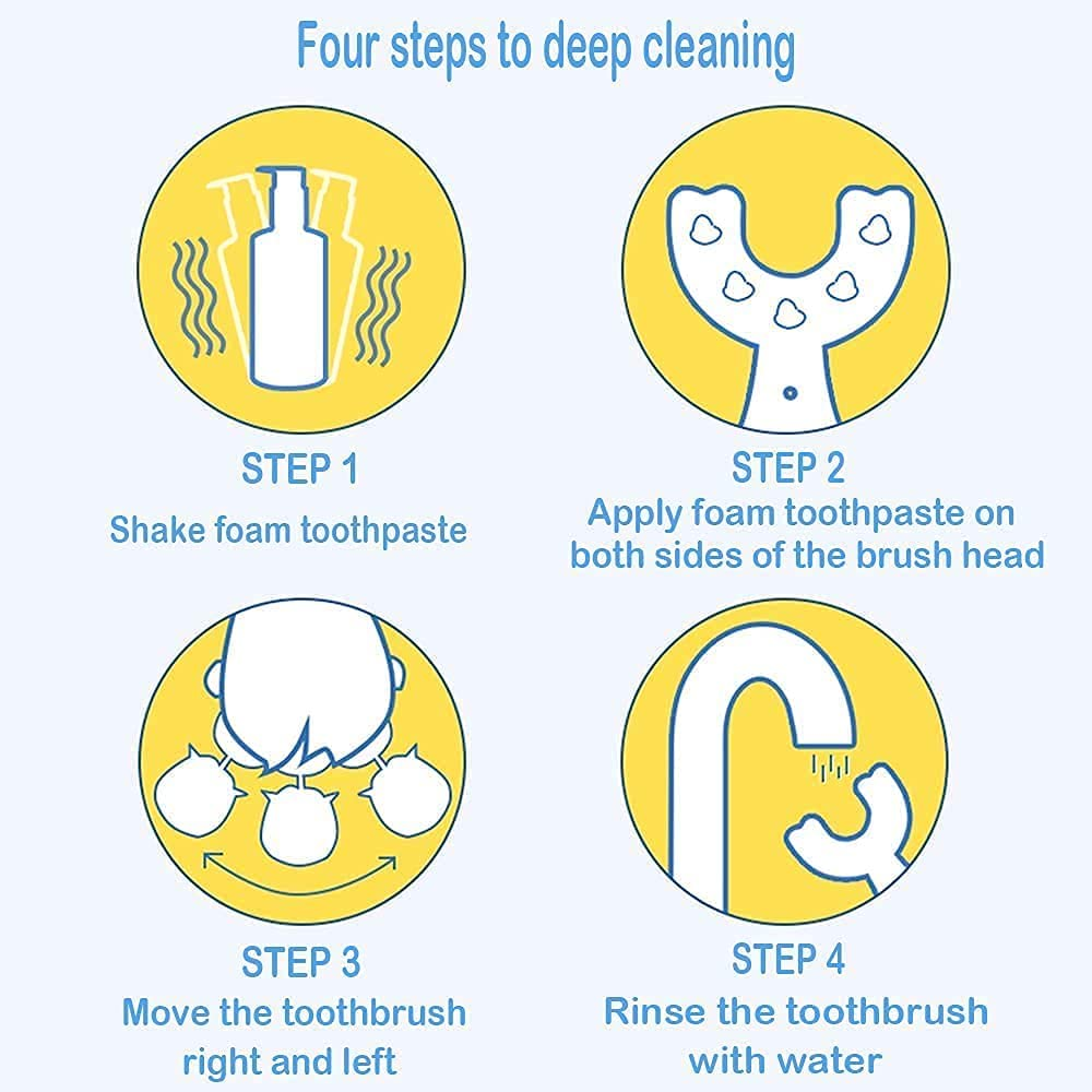 360° U-Shaped Baby Toothbrush – Soft Silicone Teeth Cleaning Brush for Kids & Toddlers
