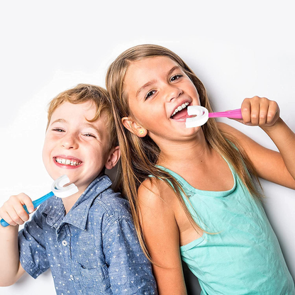 360° U-Shaped Baby Toothbrush – Soft Silicone Teeth Cleaning Brush for Kids & Toddlers