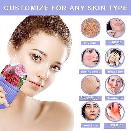 Reusable Facial Ice Roller for Face – Skin Tightening, Pore Minimizing & Glow Enhancer (Random Color)
