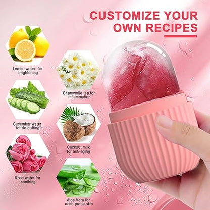 Reusable Facial Ice Roller for Face – Skin Tightening, Pore Minimizing & Glow Enhancer (Random Color)