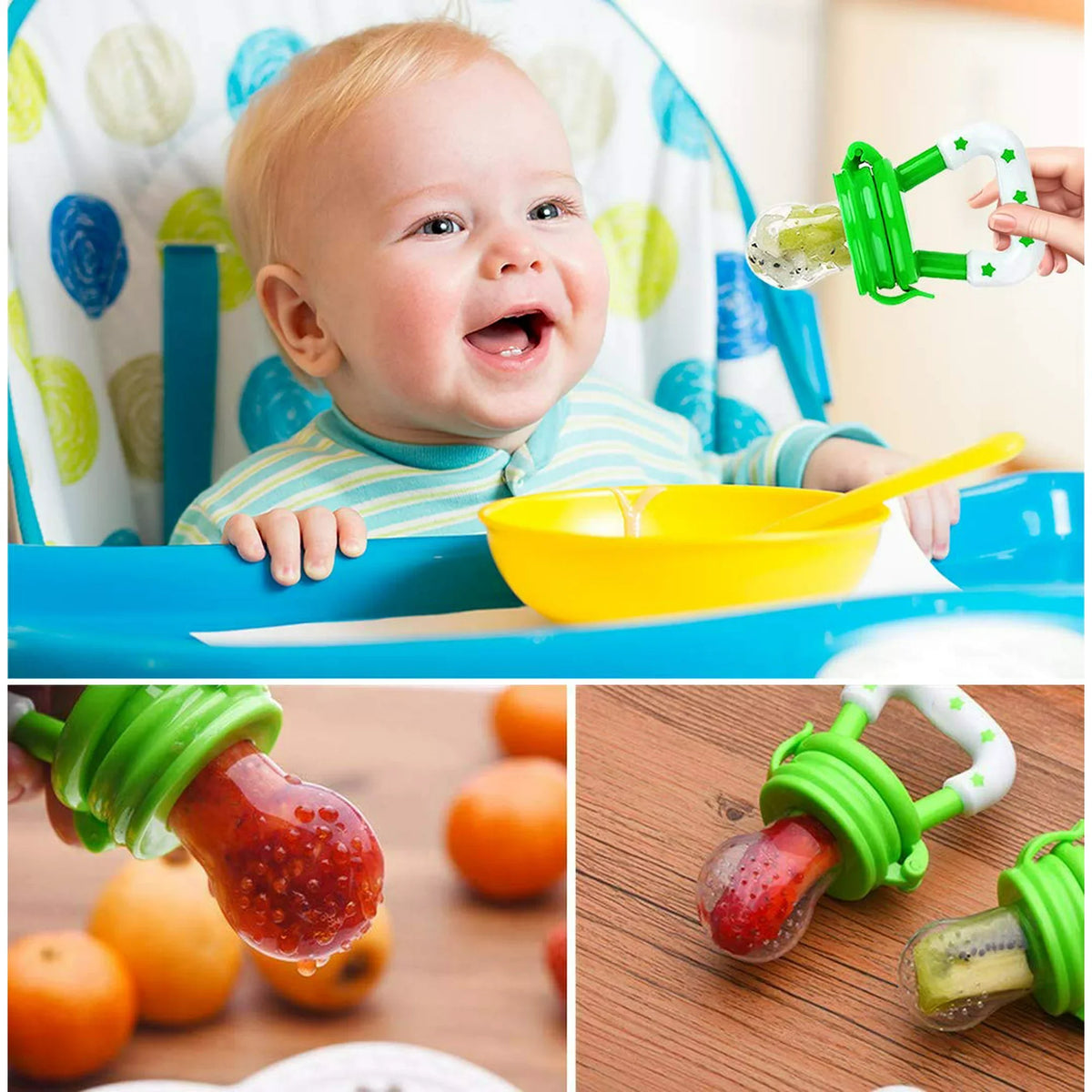 Baby Fruit Feeder Pacifier – Safe Silicone Fresh Fruit & Teething Feeder for Babies (4+ Months)