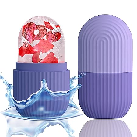 Reusable Facial Ice Roller for Face – Skin Tightening, Pore Minimizing & Glow Enhancer (Random Color)