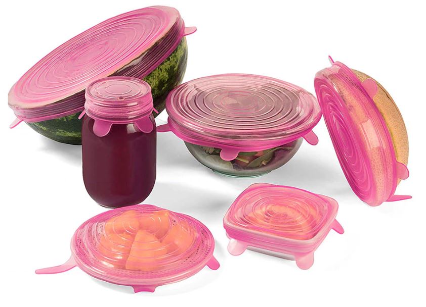 6-Piece Reusable Silicone Stretch Lids – Universal Food Storage Covers for Bowls, Cups & Containers