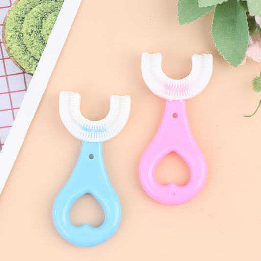 360° U-Shaped Baby Toothbrush – Soft Silicone Teeth Cleaning Brush for Kids & Toddlers