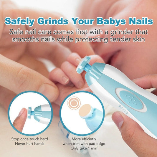 Premium 6-in-1 Electric Baby Nail Trimmer Set – Safe Infant Nail Filer with Storage Case | Random Color