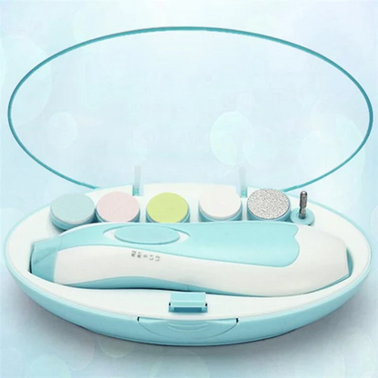Premium 6-in-1 Electric Baby Nail Trimmer Set – Safe Infant Nail Filer with Storage Case | Random Color