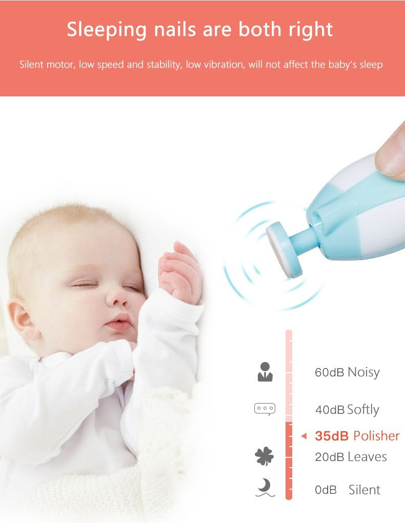 Premium 6-in-1 Electric Baby Nail Trimmer Set – Safe Infant Nail Filer with Storage Case | Random Color