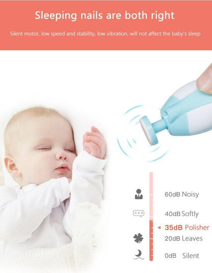 Premium 6-in-1 Electric Baby Nail Trimmer Set – Safe Infant Nail Filer with Storage Case | Random Color